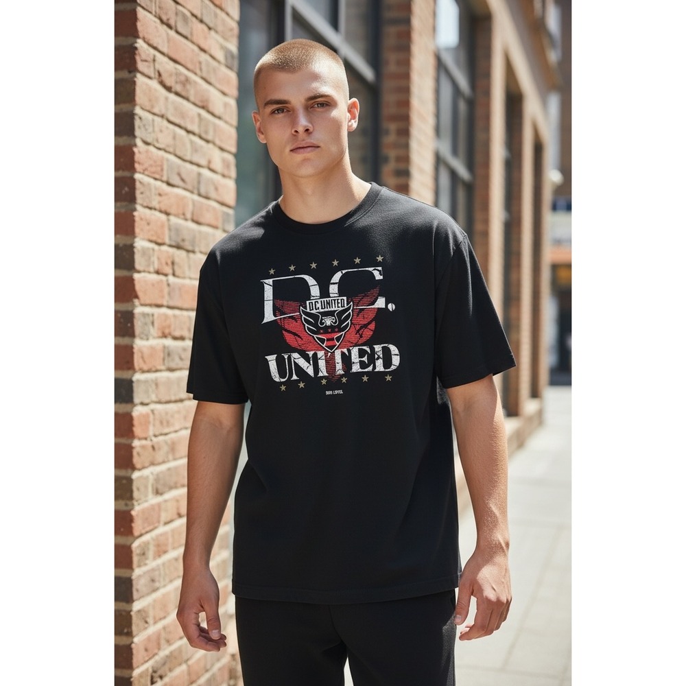 447 500 Level DC United MLS Soccer Graphic T-Shirt Black XL NWT